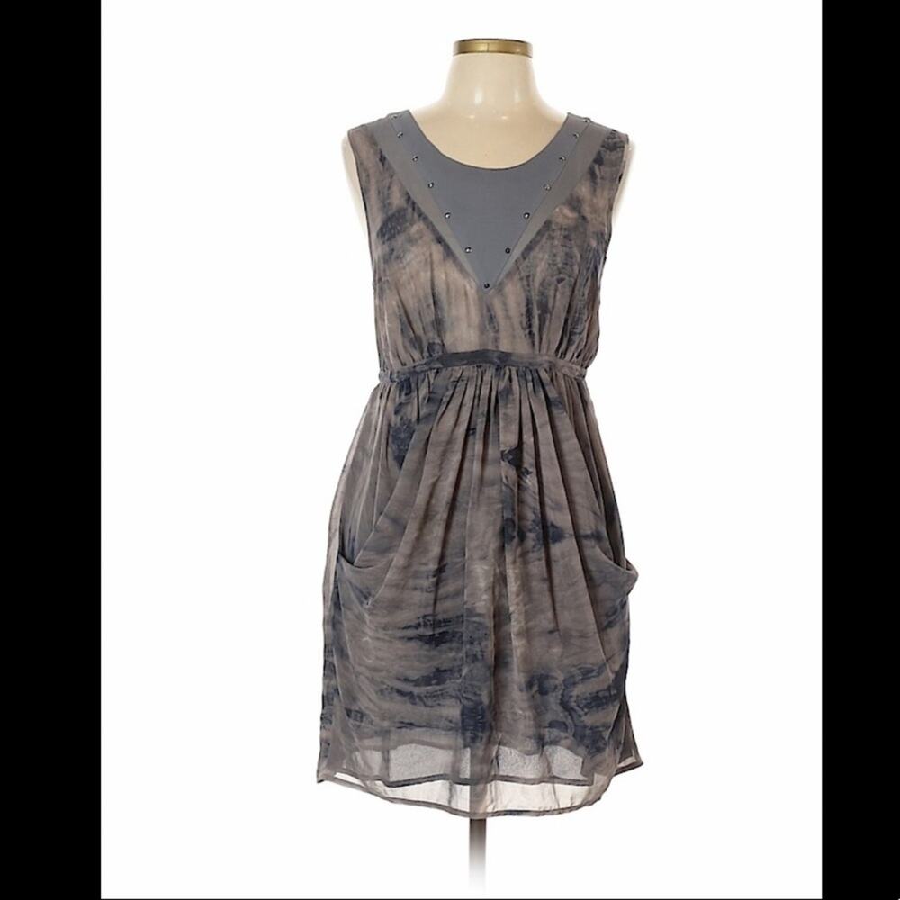 Sparkle and fade grey tie dye dress, L‎